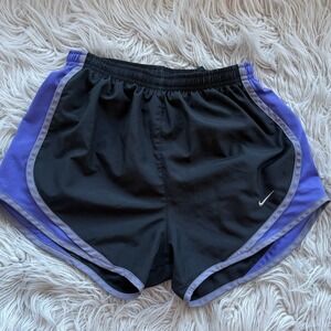 Nike Women's Black and Purple Athletic Shorts